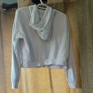 Garage White cropped hoodie